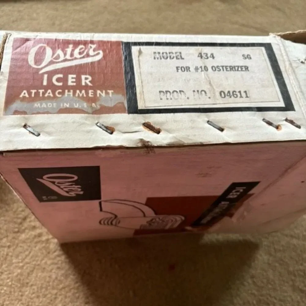 Oster Icer Attachment Model 434 For #10 Osterizer In Original Box